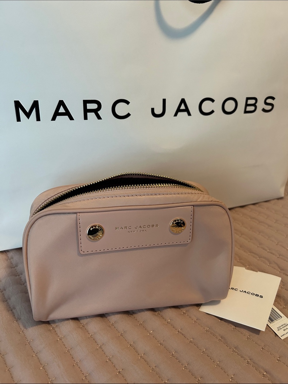 Marc Jacobs Blush Zip Cosmetic Case NWT